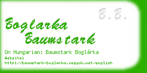 boglarka baumstark business card